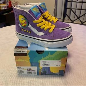Vans x Simpsons Old Skool Hi-Sk8 Lisa for President Girls size 12